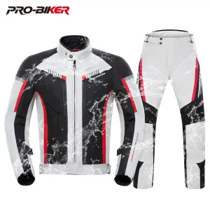HEROBIKER Chaqueta y Pantalón de Moto Impermeables para Hombre