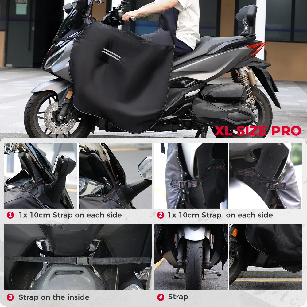 Cubrepiernas KEMITOUR para Scooter – Protector de Rodillas, Manta Invernal Impermeable y Cortaviento para Honda/Vespa - Image 5